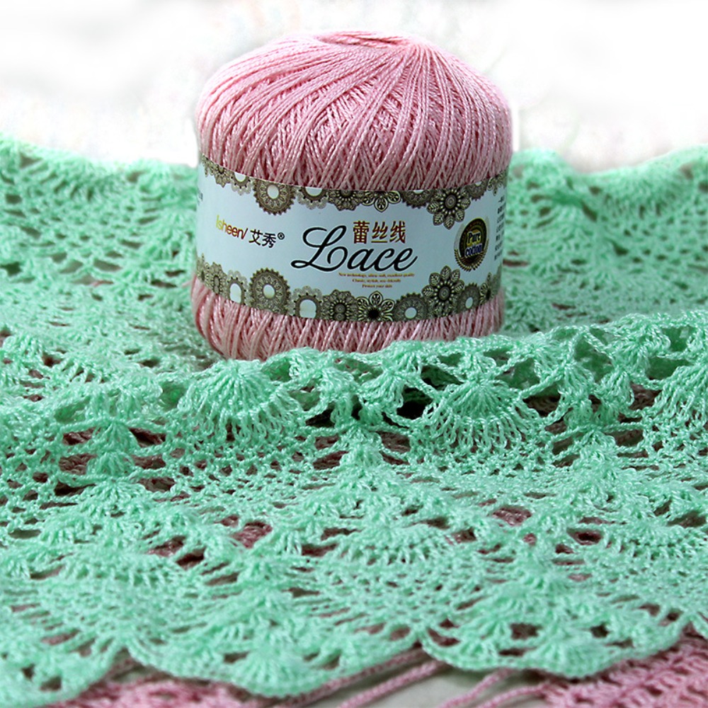 50g/Ball Soft Cotton Lace Yarn - Cotton Embroidery Thread Skeins recension och pris