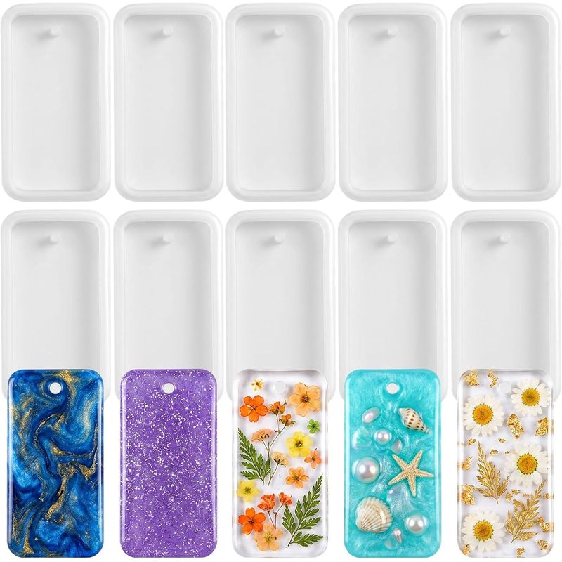 10Resin keychain jewelry casti - Silicone Epoxy Resin Molds Set recension och pris