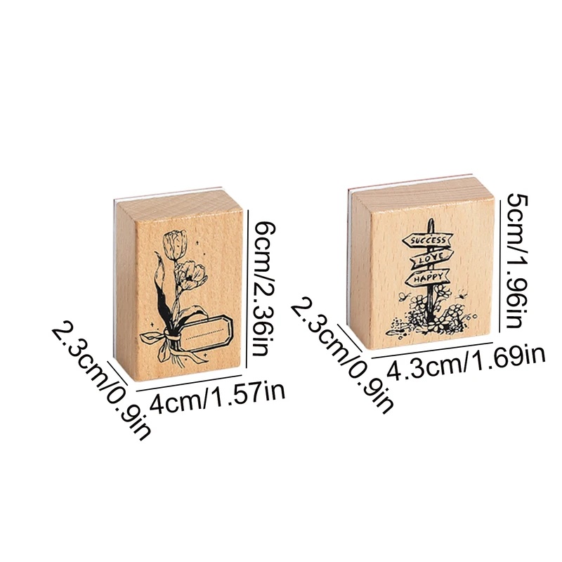 Vintage Wooden Rubber Stamps,  - Scrapbooking recension och pris