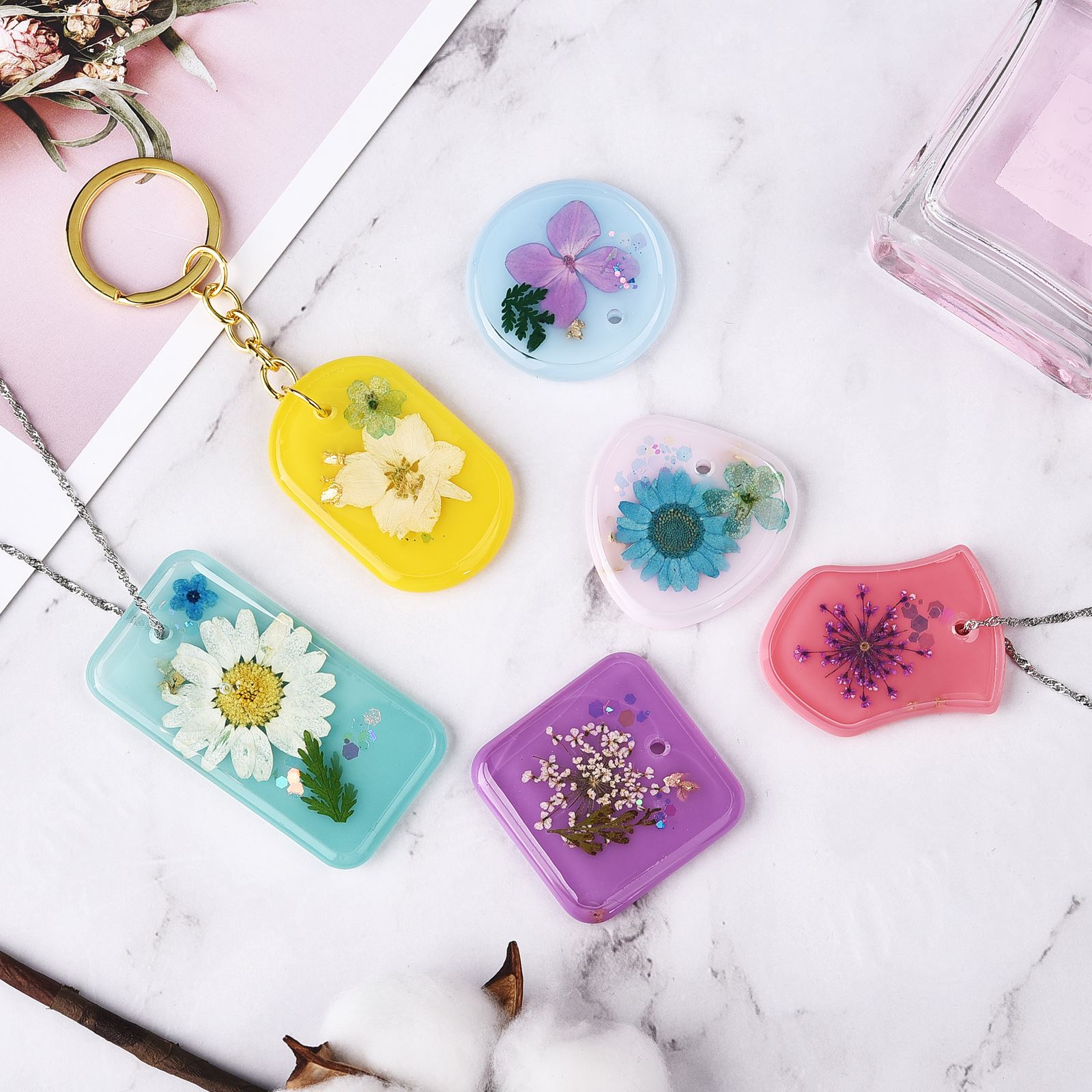 DIY Keychain Pendant Silicone  - Silicone Epoxy Resin Molds Set recension och pris